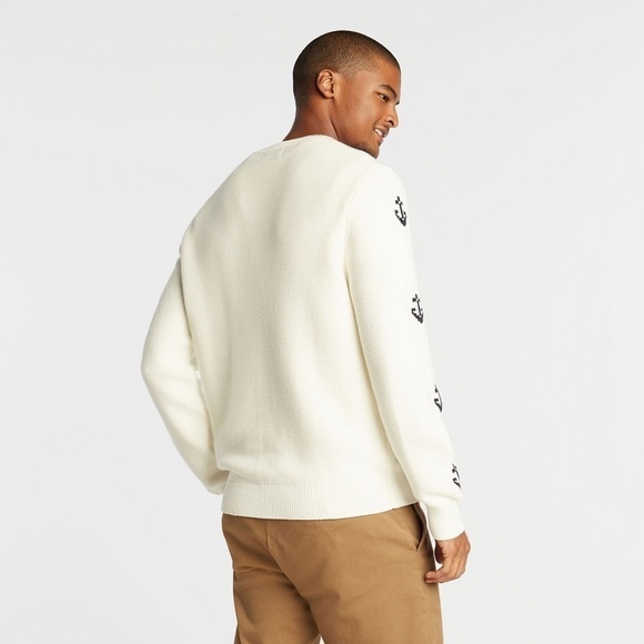 NAUTICA CREWNECK JACQUARD ANCHOR SWEATER SZ M - Picture 3 of 3